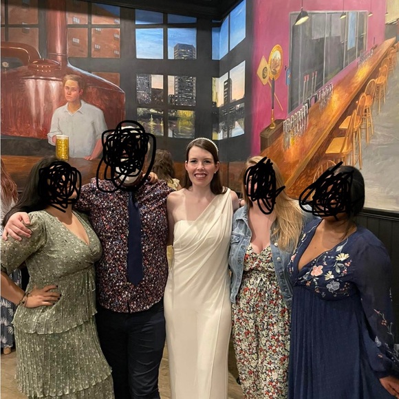 White one shoulder jumpsuit - Picture 4 of 5